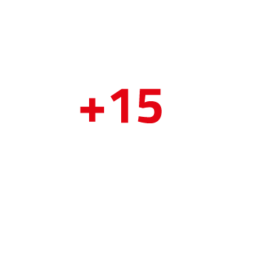 + 15 anos de experiência